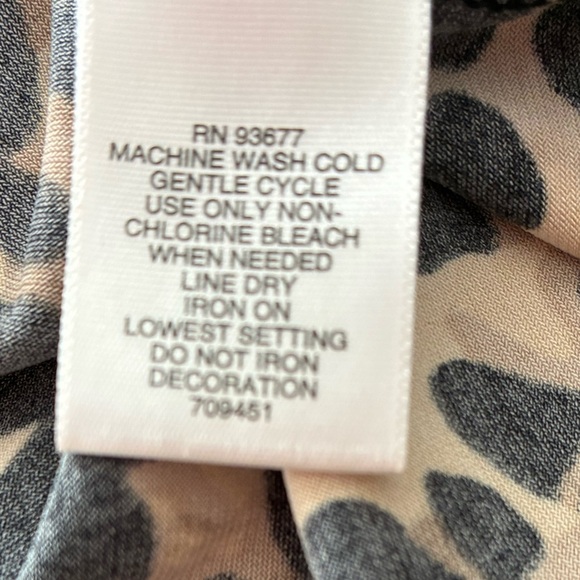 Liz Claiborne Black Brown Leopard Stretch Sleeveless Tunic Sheath Dress Women 1X - Picture 10 of 11